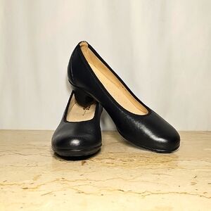 SAS Milano Womens Black Leather Classic Comfort Pump Size 8M